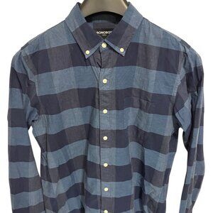 Bonobos Plaid Slim Fit Mens Medium Long Sleeve Button Down Shirt Checkered
